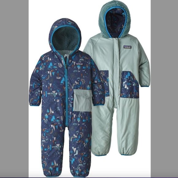 Patagonia Infant Reversible Puff-ball bunting Snowsuit - Picture 2 of 6